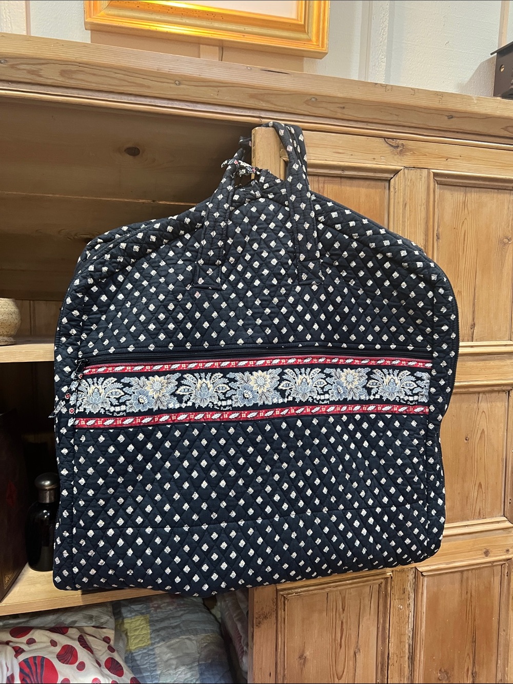 Vera Bradley Garment Bag in Retired Classic Black Pattern